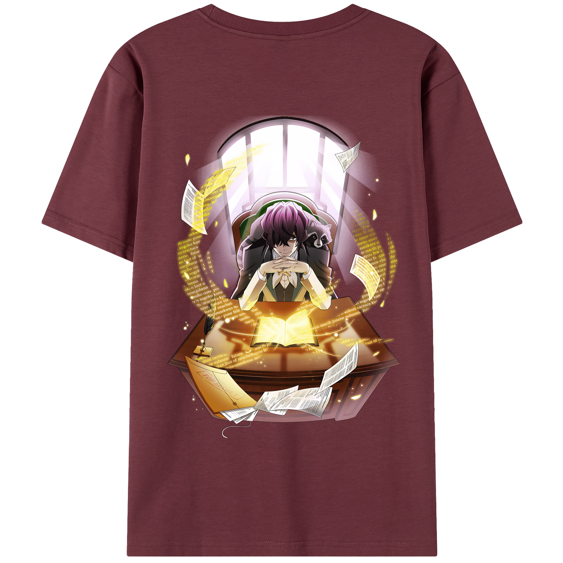 （画像用） 文豪ストレイドッグス Bungo Stray Dogs 綿100％半袖Tシャツ（背面プリント）